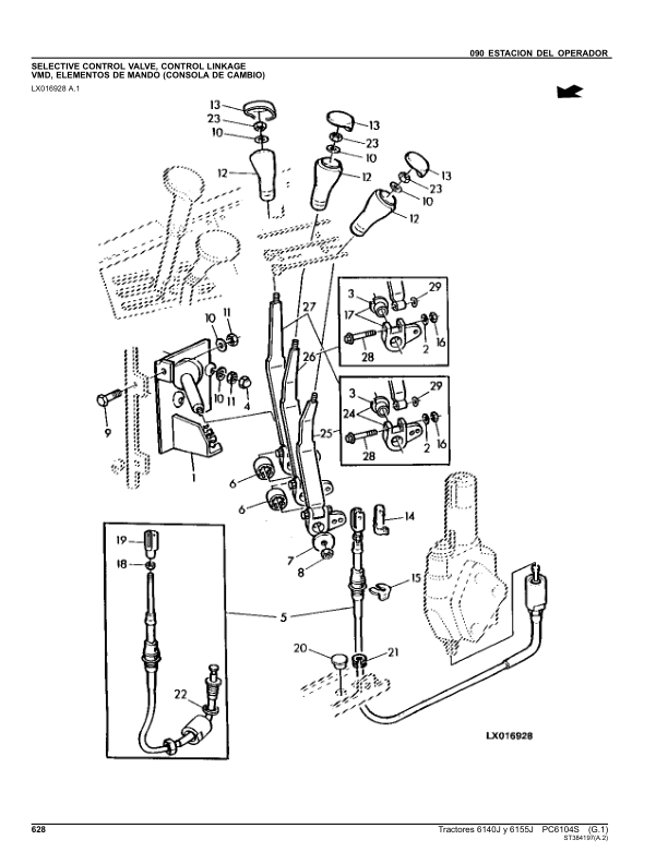 John Deere 6140J 6155J Tractor Parts Catalog PC6104S ES - Image 17