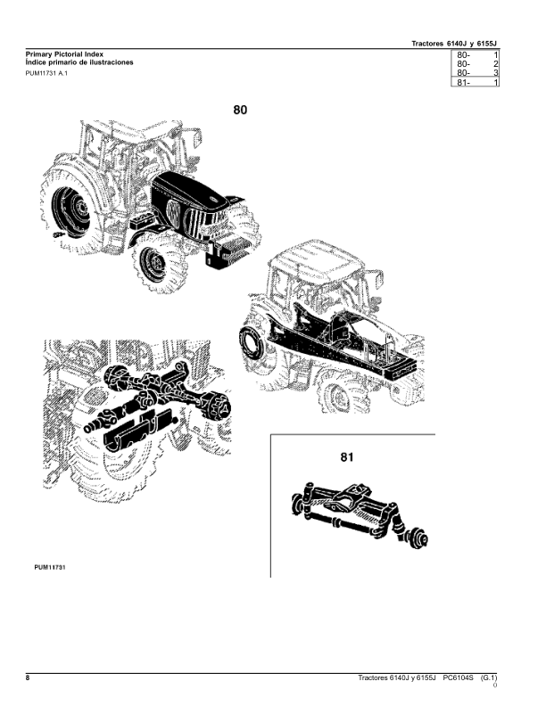 John Deere 6140J 6155J Tractor Parts Catalog PC6104S ES - Image 10