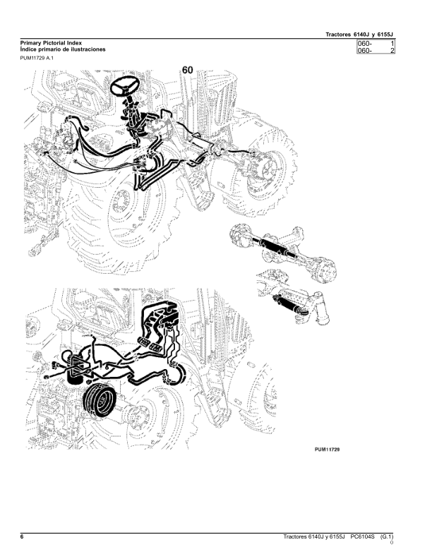John Deere 6140J 6155J Tractor Parts Catalog PC6104S ES - Image 8