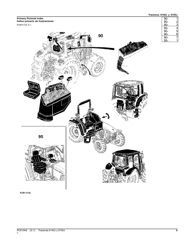 John Deere 6140J 6155J Tractor Parts Catalog PC6104S ES - Image 11