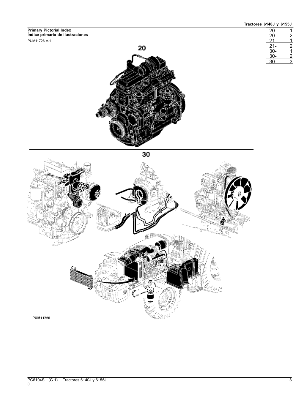 John Deere 6140J 6155J Tractor Parts Catalog PC6104S ES - Image 5