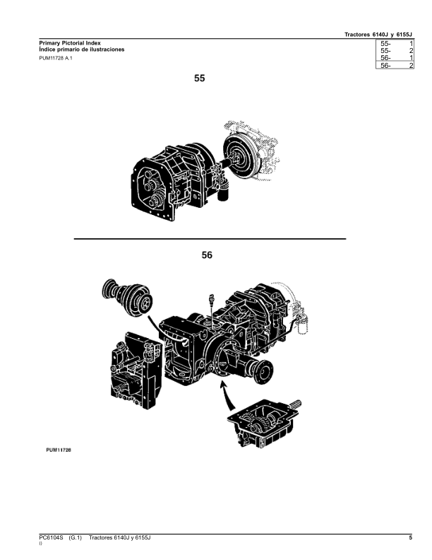 John Deere 6140J 6155J Tractor Parts Catalog PC6104S ES - Image 7