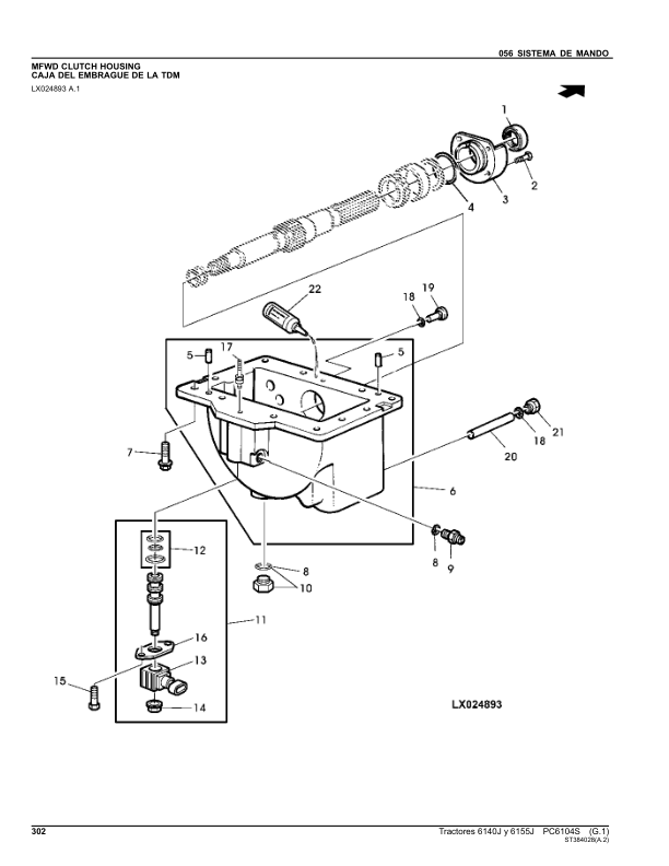 John Deere 6140J 6155J Tractor Parts Catalog PC6104S ES - Image 14