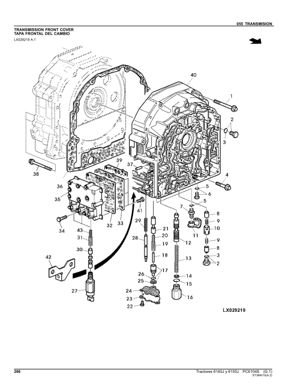 John Deere 6140J 6155J Tractor Parts Catalog PC6104S ES - Image 13