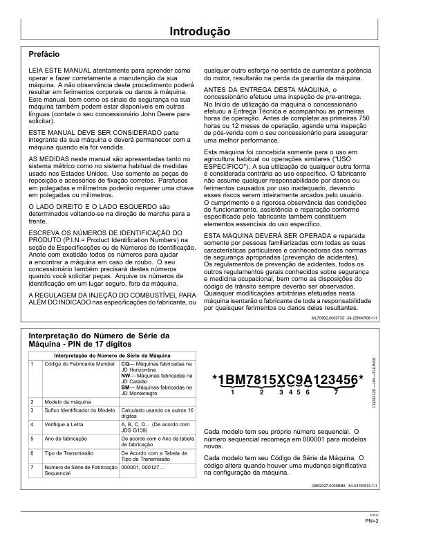 John Deere 6145J 6165J 6180J Tractor Operators Manual OML216075-G4 PT - Image 4