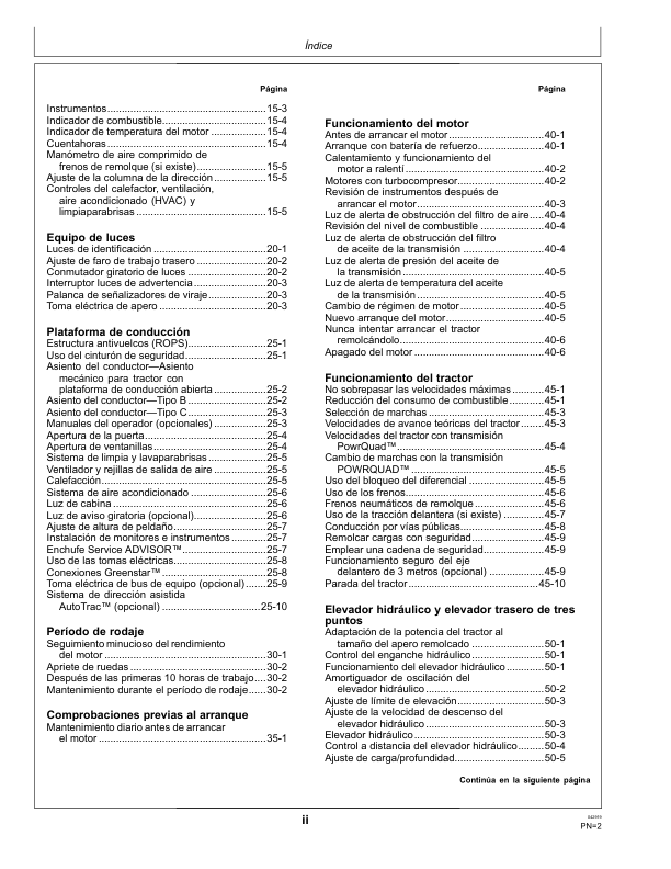 John Deere 6145J 6165J 6180J Tractor Operators Manual OML220993-D9 ES - Image 5