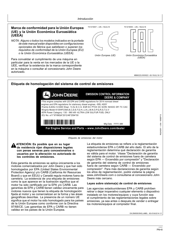 John Deere 644K Wheel Loader Parts Catalog OMT34659X63-A7 ES - Image 9