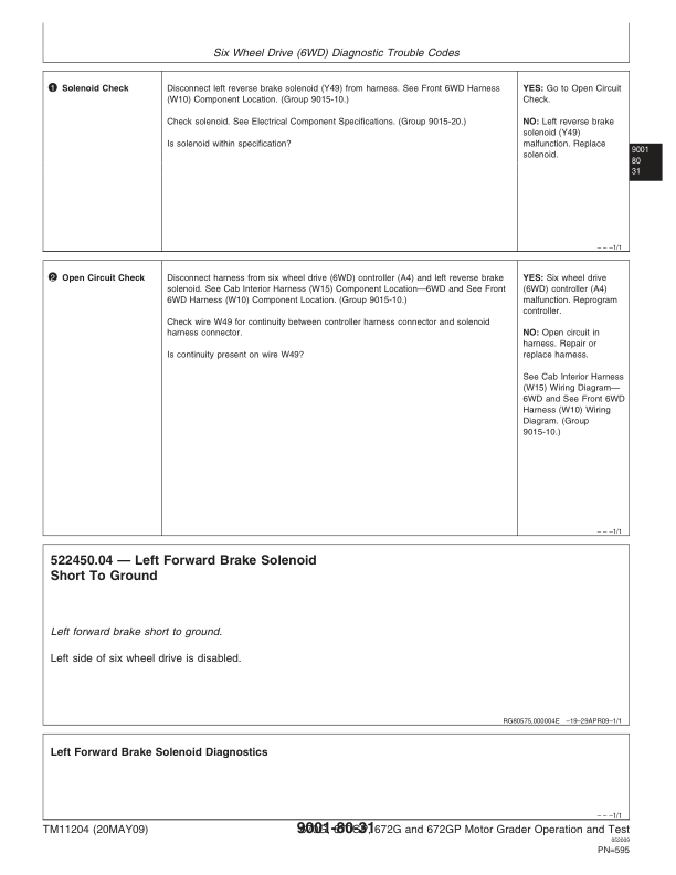 John Deere 670G 670GP 672G 672GP Grader Operation and Test Service Manual TM11204 - Image 9