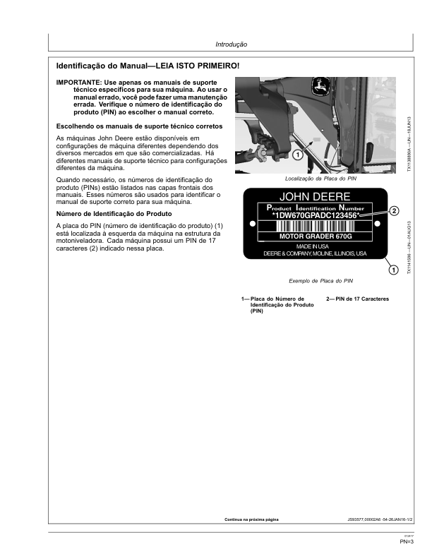 John Deere 670G 670GP 672G 672GP Grader Operators Manual OMT342635-A7 PT - Image 4