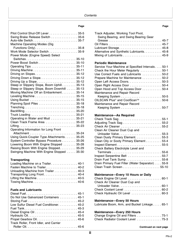 John Deere 690E LC Excavator Operators Manual SN 559603 and UP OMT162125 - Image 8