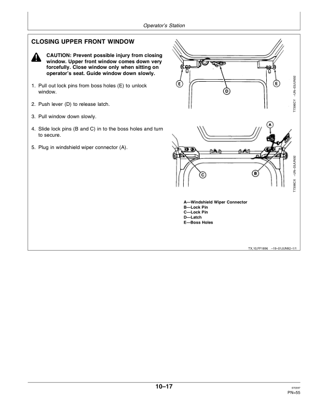 John Deere 690E LC Excavator Operators Manual SN 559603 and UP OMT162125 - Image 16