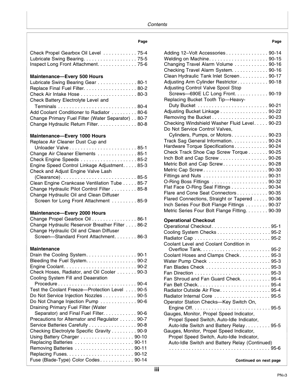 John Deere 690E LC Excavator Operators Manual SN 559603 and UP OMT162125 - Image 9