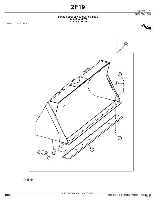 John Deere 710G Backhoe Loader Parts Catalog PC2819-02 - Image 9