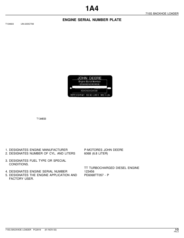 John Deere 710G Backhoe Loader Parts Catalog PC2819-02 - Image 4