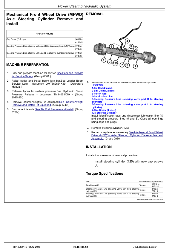 John Deere 710L Backhoe Loader Repair Manual TM14052X19 - Image 9