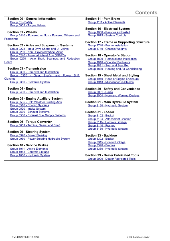 John Deere 710L Backhoe Loader Repair Manual TM14052X19 - Image 5