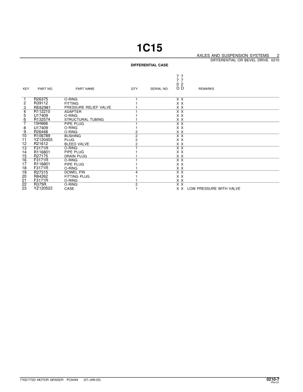 John Deere 770D 772D Grader Parts Catalog 2005- PC9449 - Image 10