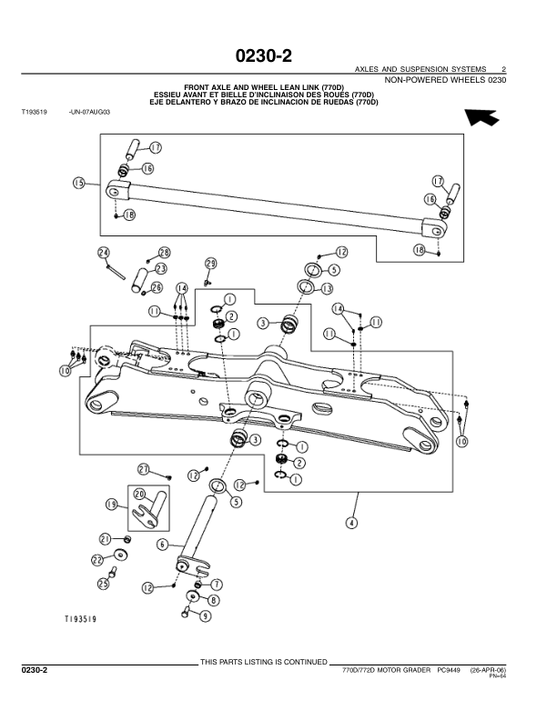 John Deere 770D 772D Grader Parts Catalog PC9449-06 - Image 14