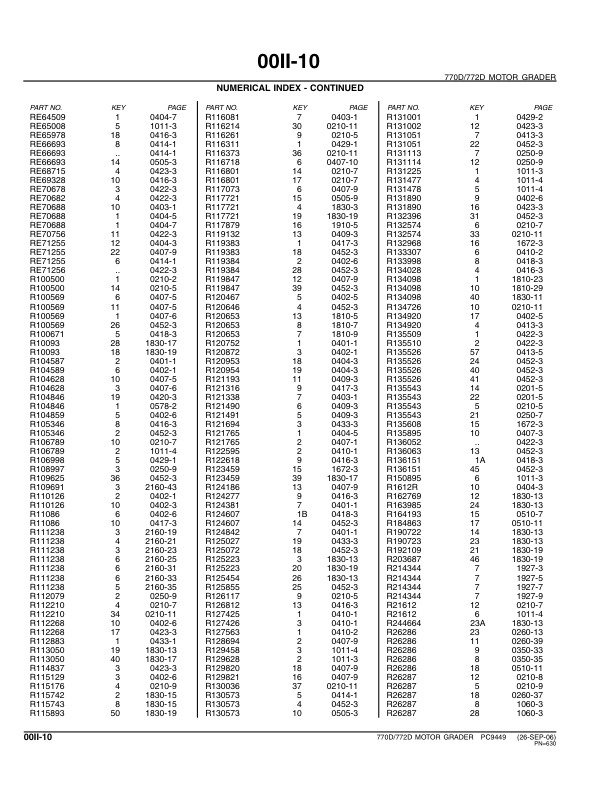 John Deere 770D 772D Grader Parts Catalog PC9449-06 - Image 13