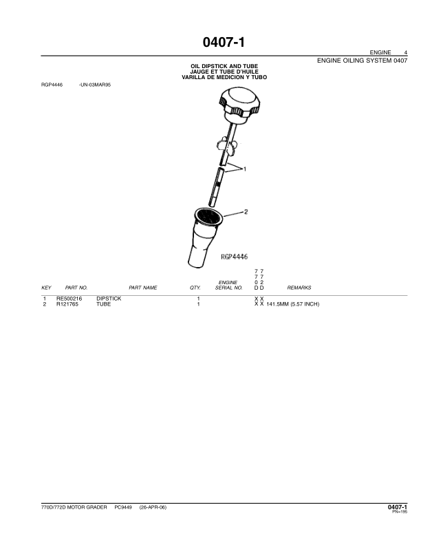 John Deere 770D 772D Grader Parts Catalog PC9449-07 - Image 10