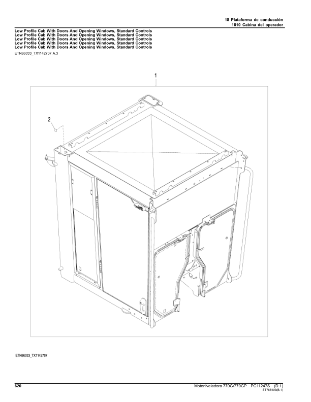 John Deere 770G 770GP Grader Parts Catalog PC11247S ES - Image 12
