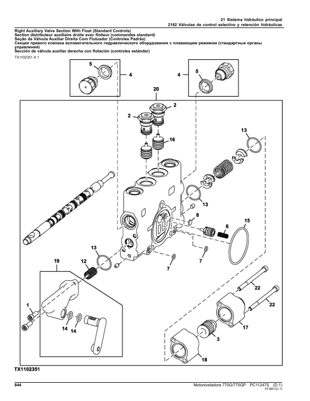 John Deere 770G 770GP Grader Parts Catalog PC11247S ES - Image 14