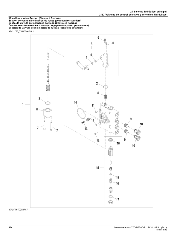 John Deere 770G 770GP Grader Parts Catalog PC11247S ES - Image 13