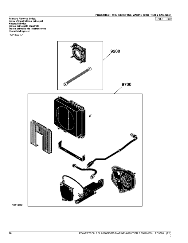 John Deere 9.0 L PowerTech 6090SFM75 Marine Tier 2 Engine Parts Catalog PC9768 - Image 3