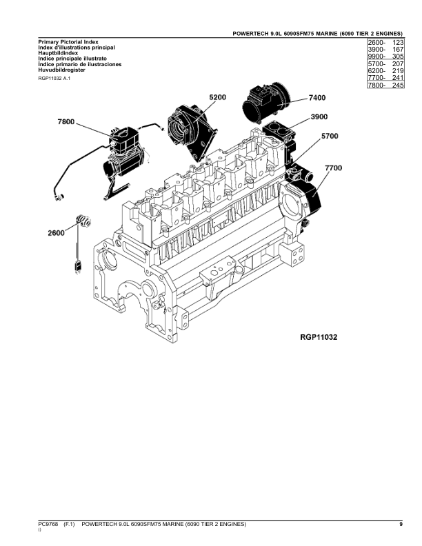 John Deere 9.0 L PowerTech 6090SFM75 Marine Tier 2 Engine Parts Catalog PC9768 - Image 11
