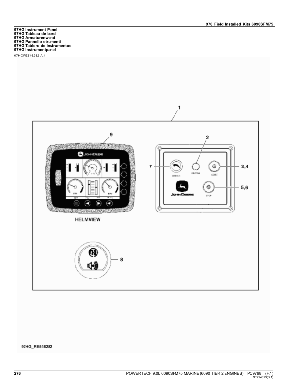 John Deere 9.0 L PowerTech 6090SFM75 Marine Tier 2 Engine Parts Catalog PC9768 - Image 14