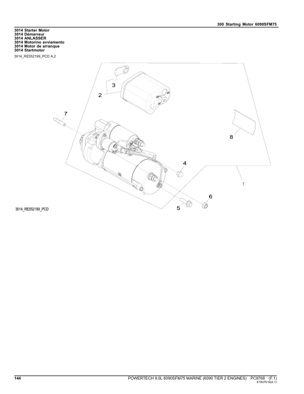 John Deere 9.0 L PowerTech 6090SFM75 Marine Tier 2 Engine Parts Catalog PC9768 - Image 13