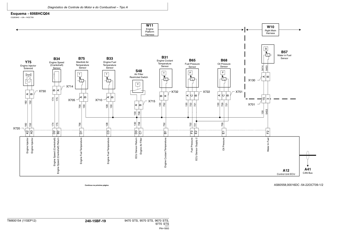 John Deere 9470 9570 9670 9770 STS Combine Harvester DIagnostic Service Manual TM800154 PT - Image 13