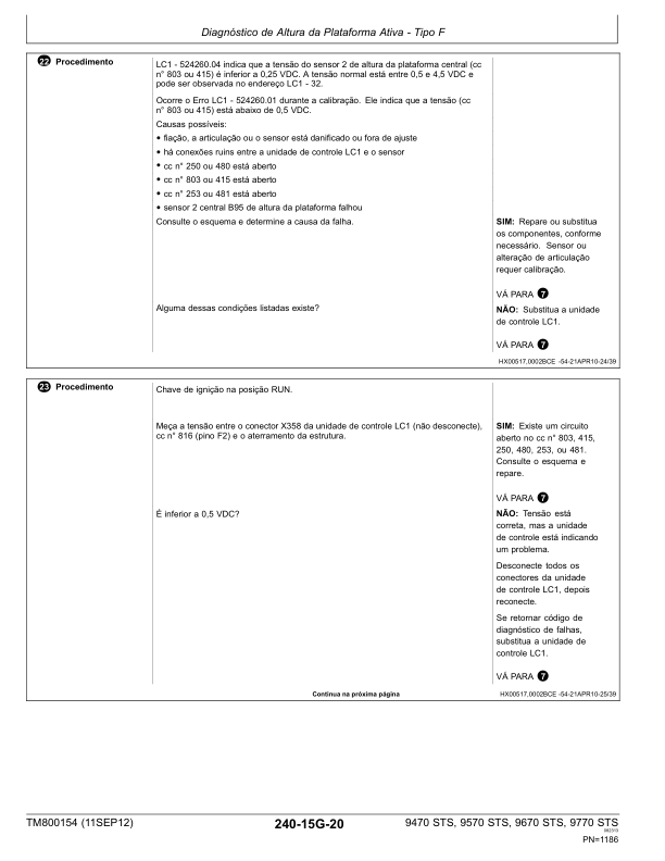 John Deere 9470 9570 9670 9770 STS Combine Harvester DIagnostic Service Manual TM800154 PT - Image 12