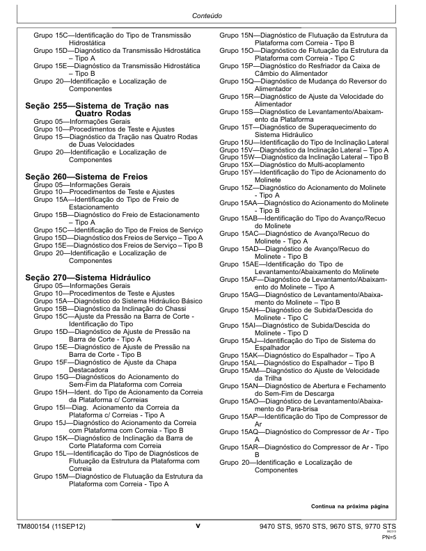 John Deere 9470 9570 9670 9770 STS Combine Harvester DIagnostic Service Manual TM800154 PT - Image 9
