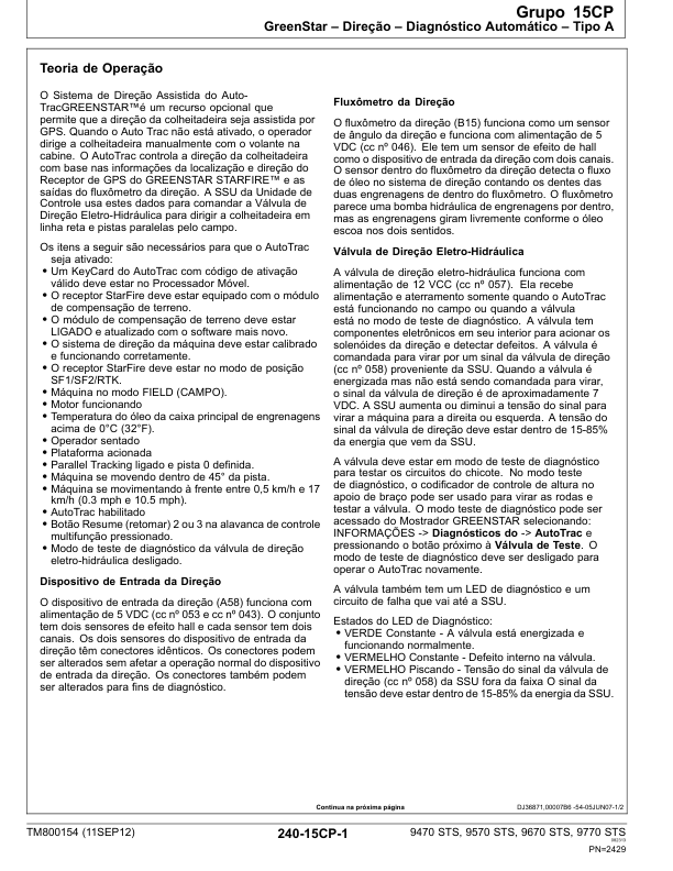 John Deere 9470 9570 9670 9770 STS Combine Harvester DIagnostic Service Manual TM800154 PT - Image 14