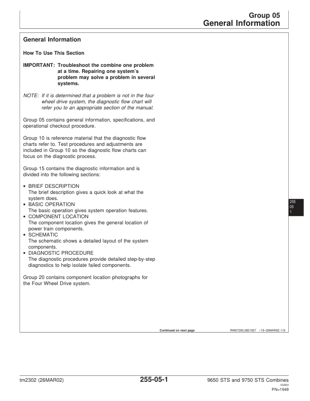 John Deere 9650 9750 STS Combine Harvester Diagnosis and Tests Service Manual TM2302 - Image 12