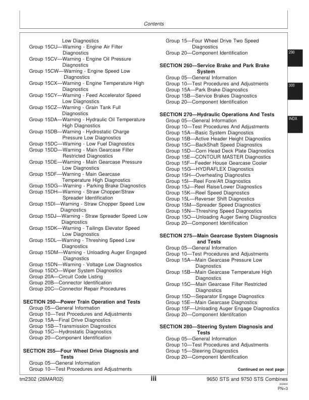 John Deere 9650 9750 STS Combine Harvester Diagnosis and Tests Service Manual TM2302 - Image 6