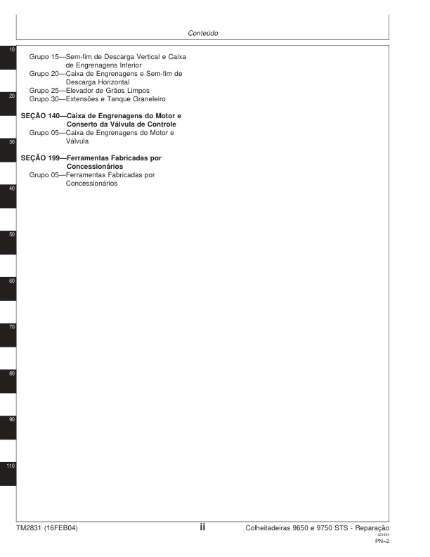 John Deere 9650 9750 STS Combine Harvester Repair Manual SN 000181 and UP TM2831 PT - Image 5