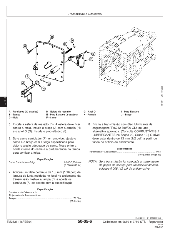 John Deere 9650 9750 STS Combine Harvester Repair Manual SN 000181 and UP TM2831 PT - Image 9