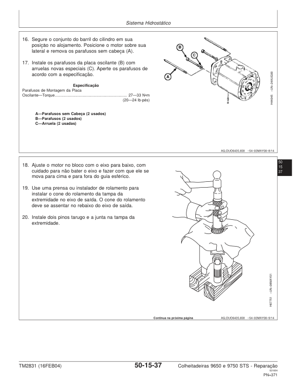 John Deere 9650 9750 STS Combine Harvester Repair Manual SN 000181 and UP TM2831 PT - Image 13