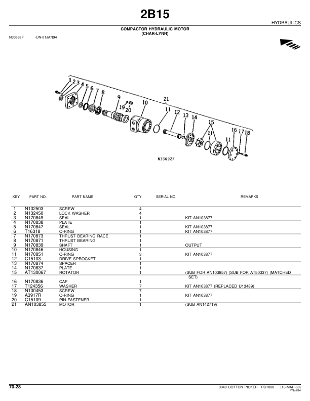 John Deere 9940 Cotton Picker Parts Catalog PC1800 - Image 18