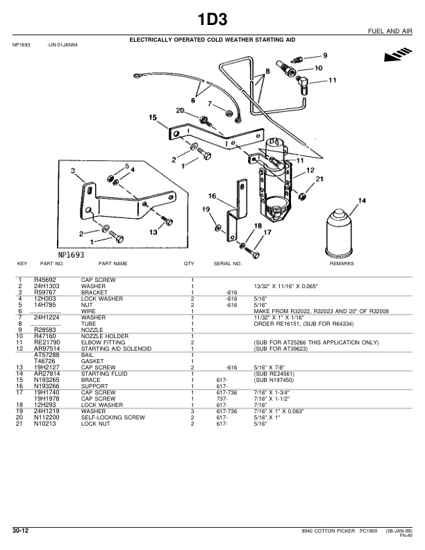 John Deere 9940 Cotton Picker Parts Catalog PC1800 - Image 21