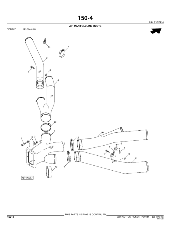 John Deere 9996 Cotton Picker Parts Catalog PC9421 - Image 12