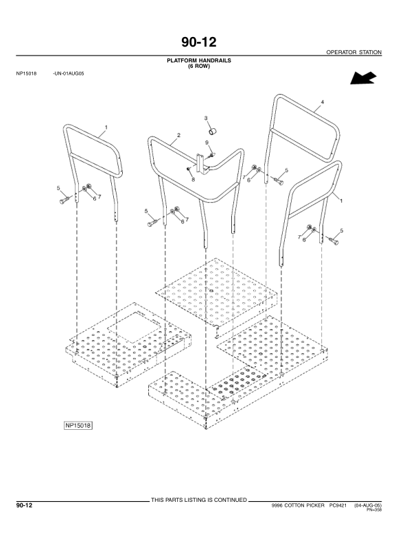 John Deere 9996 Cotton Picker Parts Catalog PC9421 - Image 8