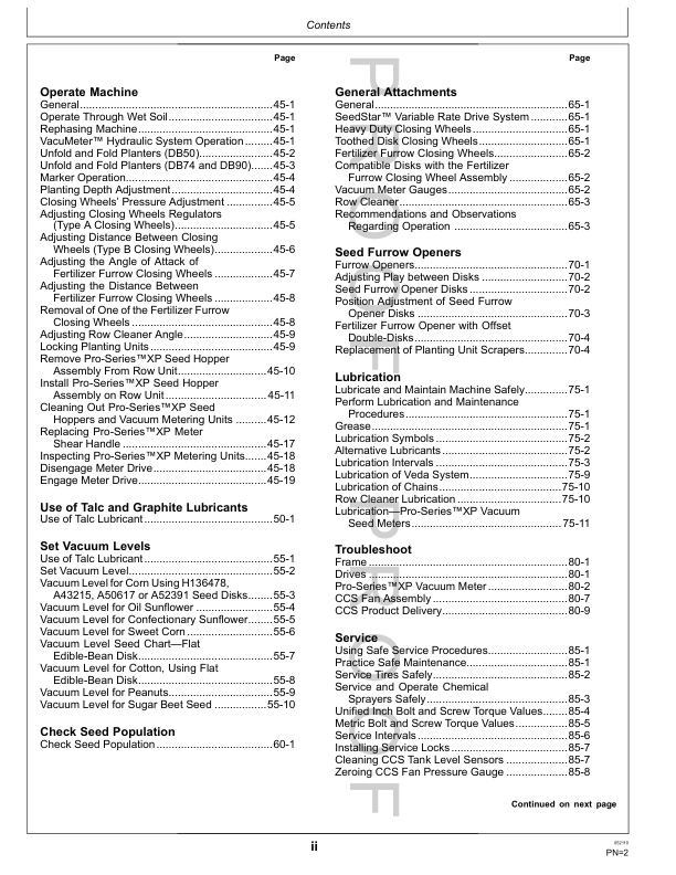 John Deere Bauer Planter Operators Manual OMA89116 - Image 5