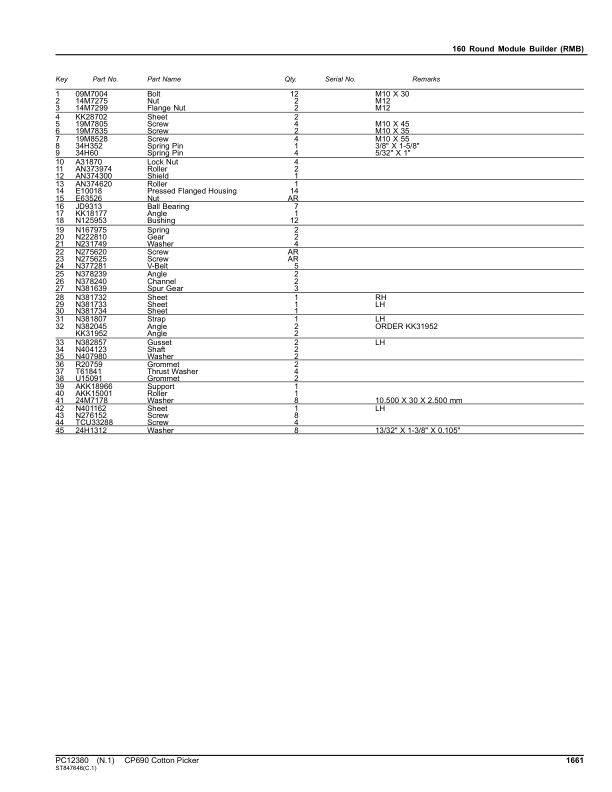 John Deere CP690 Cotton Picker Parts Catalog PC12380-16 - Image 15
