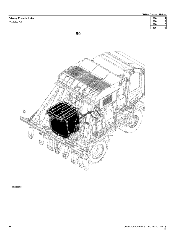 John Deere CP690 Cotton Picker Parts Catalog PC12380-16 - Image 5