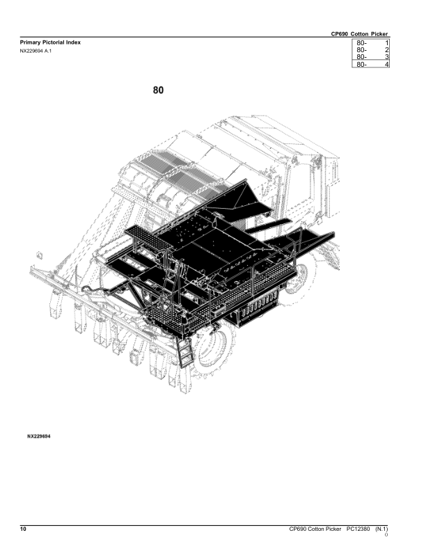 John Deere CP690 Cotton Picker Parts Catalog PC12380-16 - Image 3