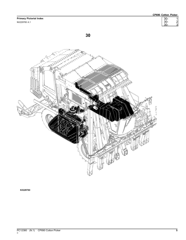 John Deere CP690 Cotton Picker Parts Catalog PC12380-16 - Image 9