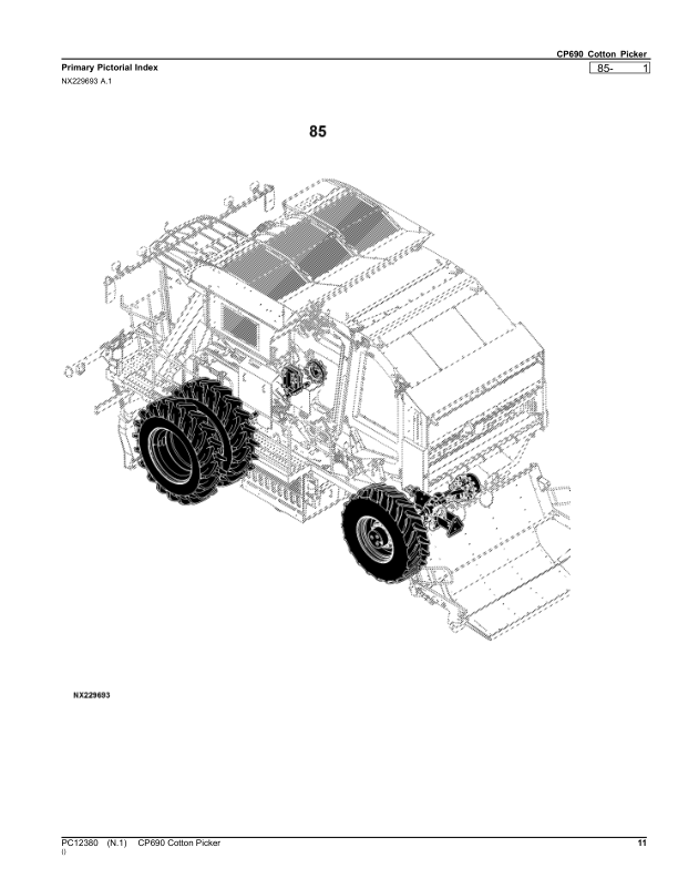 John Deere CP690 Cotton Picker Parts Catalog PC12380-16 - Image 4